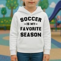 Soccer Is My Favorite Season Kids Hoodie thumb 3
