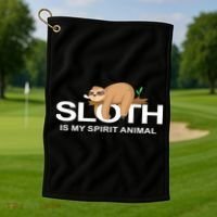SLOTH IS MY SPIRIT ANIMAL Golf Towel thumb 1