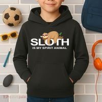 SLOTH IS MY SPIRIT ANIMAL Kids Hoodie thumb 2