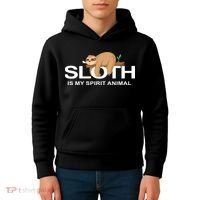 SLOTH IS MY SPIRIT ANIMAL Kids Hoodie thumb 4