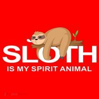 SLOTH IS MY SPIRIT ANIMAL Santa Hat thumb 1