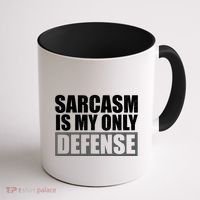 Sarcasm Is My Only Defense Coffee Mug thumb 1