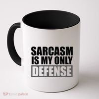 Sarcasm Is My Only Defense Coffee Mug thumb 0