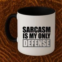 Sarcasm Is My Only Defense Coffee Mug thumb 2