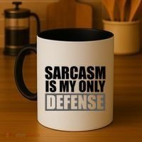 Sarcasm Is My Only Defense Coffee Mug thumb 4