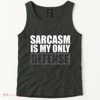 Sarcasm Is My Only Defense Tank Top thumb 2