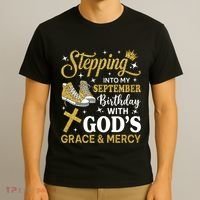 Stepping Into My September Birthday Sneakers T-Shirt thumb 3