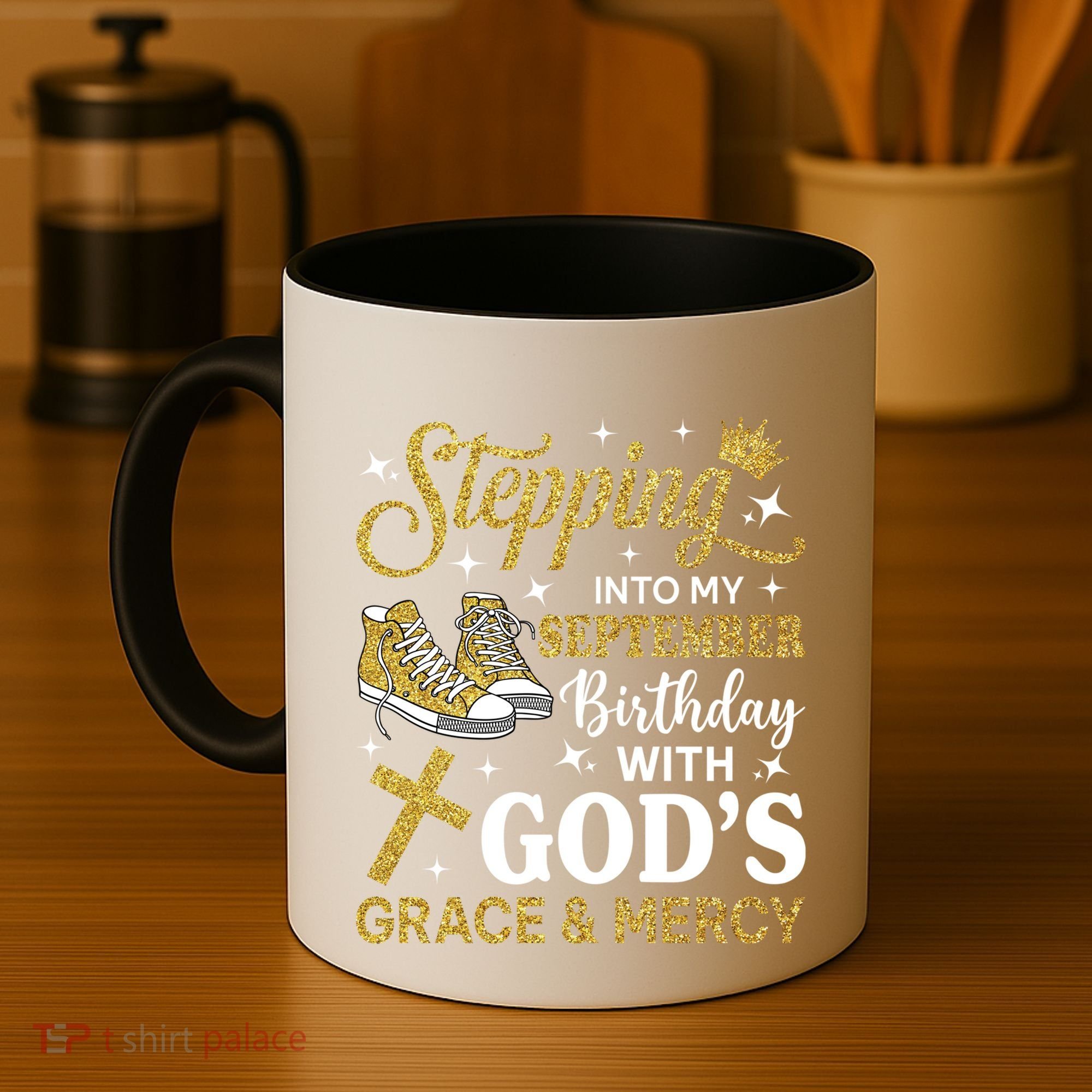 Stepping Into My September Birthday Sneakers Coffee Mug