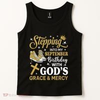Stepping Into My September Birthday Sneakers Tank Top thumb 2