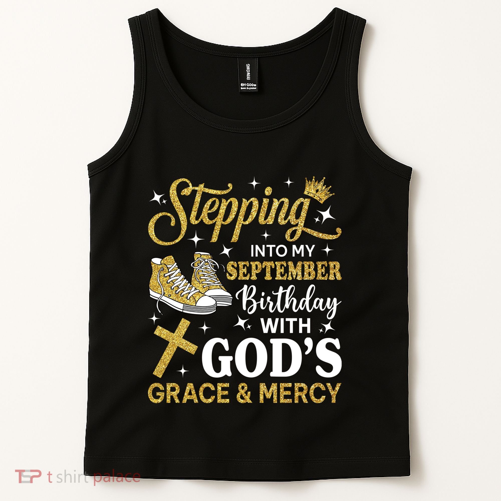 Stepping Into My September Birthday Sneakers Tank Top