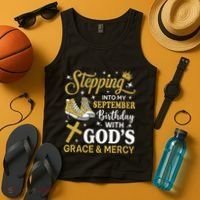 Stepping Into My September Birthday Sneakers Tank Top thumb 4