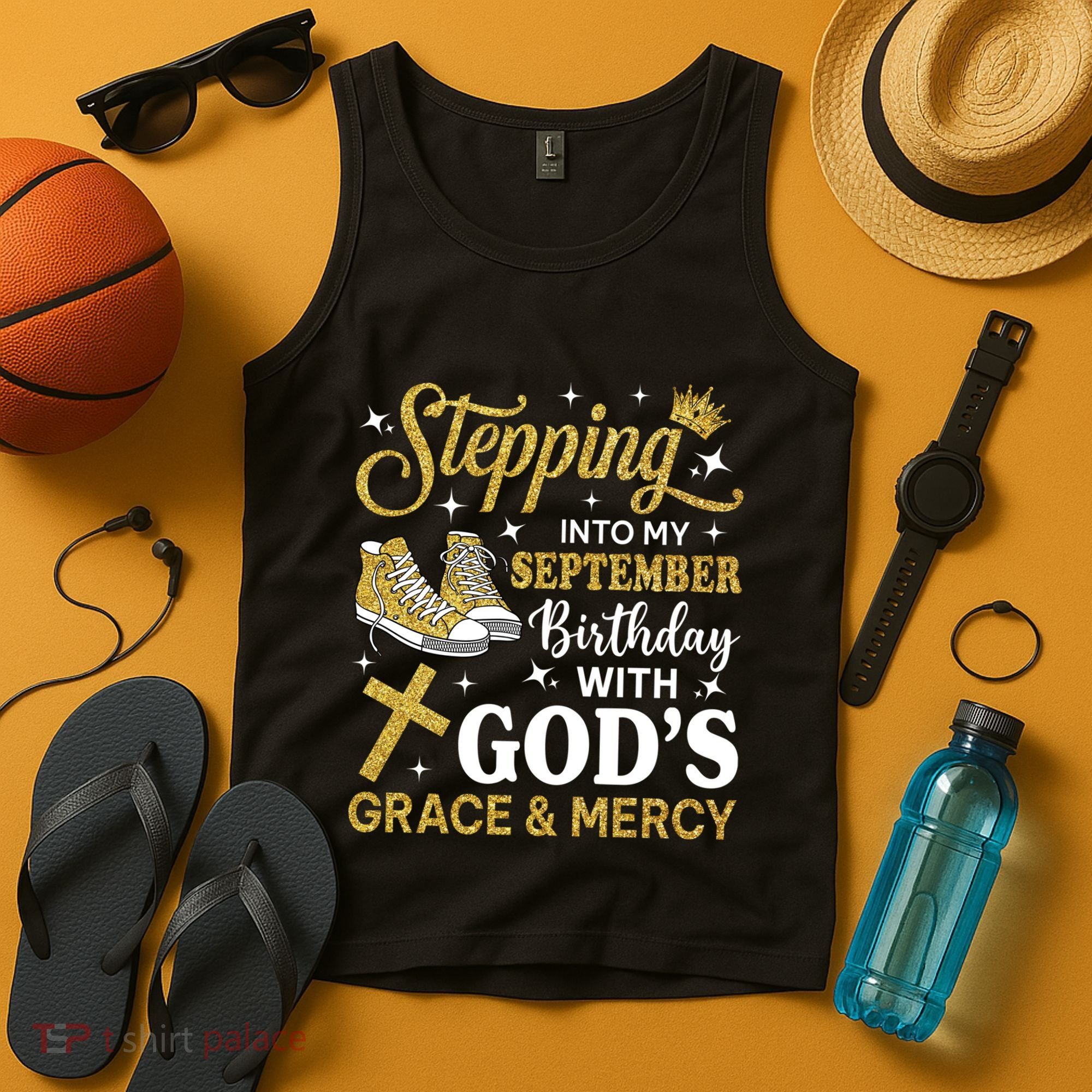 Stepping Into My September Birthday Sneakers Tank Top