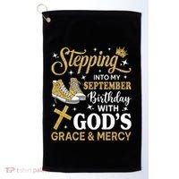 Stepping Into My September Birthday Sneakers Golf Towel thumb 0
