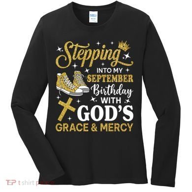 Stepping Into My September Birthday Sneakers Women's Long Sleeve Shirt