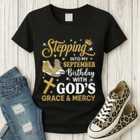 Stepping Into My September Birthday Sneakers Women's T-Shirt thumb 3