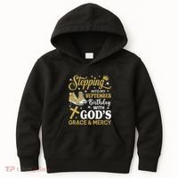 Stepping Into My September Birthday Sneakers Kids Hoodie thumb 0