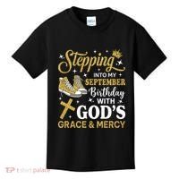 Stepping Into My September Birthday Sneakers Kids T-Shirt thumb 0