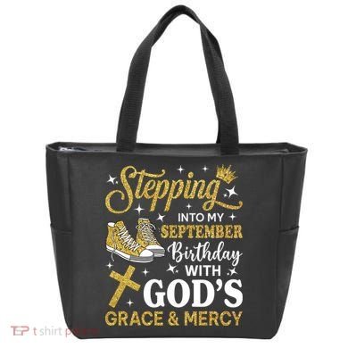 Stepping Into My September Birthday Sneakers Tote Bag