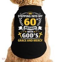 Stepping into my 60th birthday with gods grace and mercy Doggie Tank thumb 0