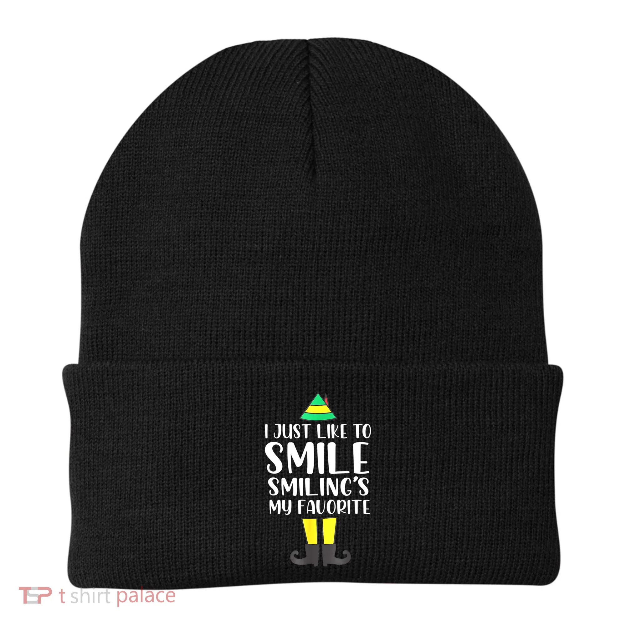 Smiling Is My Favorite Christmas Elf Buddy Beanie