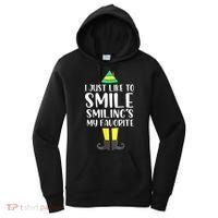 Smiling Is My Favorite Christmas Elf Buddy Women's Hoodie thumb 0