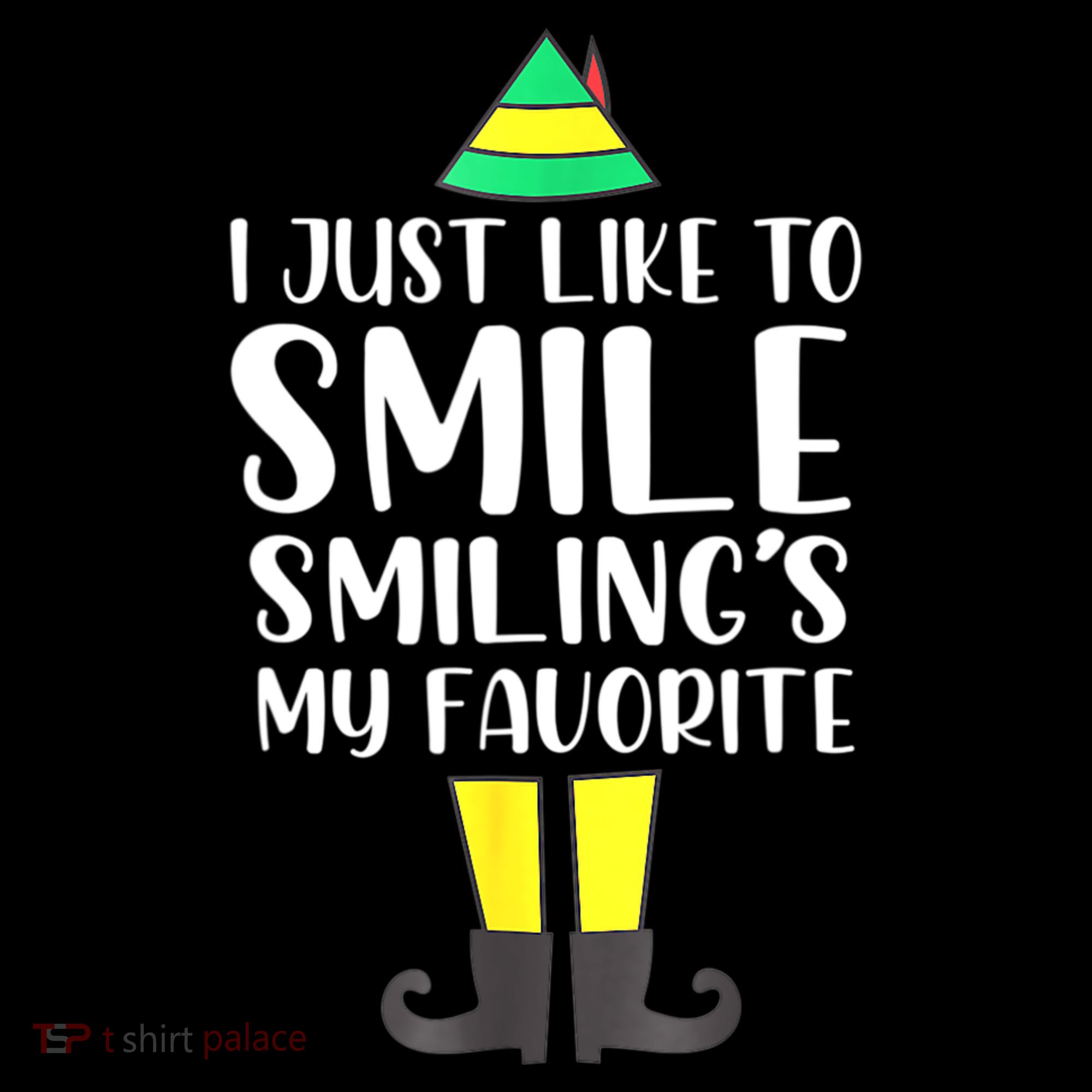 Smiling Is My Favorite Christmas Elf Buddy Women's Hoodie