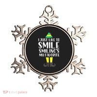 Smiling Is My Favorite Christmas Elf Buddy Ornament thumb 0