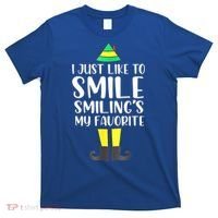Smiling Is My Favorite Christmas Elf Buddy T-Shirt thumb 0