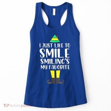 Smiling Is My Favorite Christmas Elf Buddy Women's Tank Top