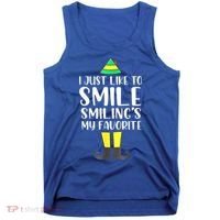Smiling Is My Favorite Christmas Elf Buddy Tank Top thumb 0