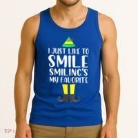 Smiling Is My Favorite Christmas Elf Buddy Tank Top thumb 3