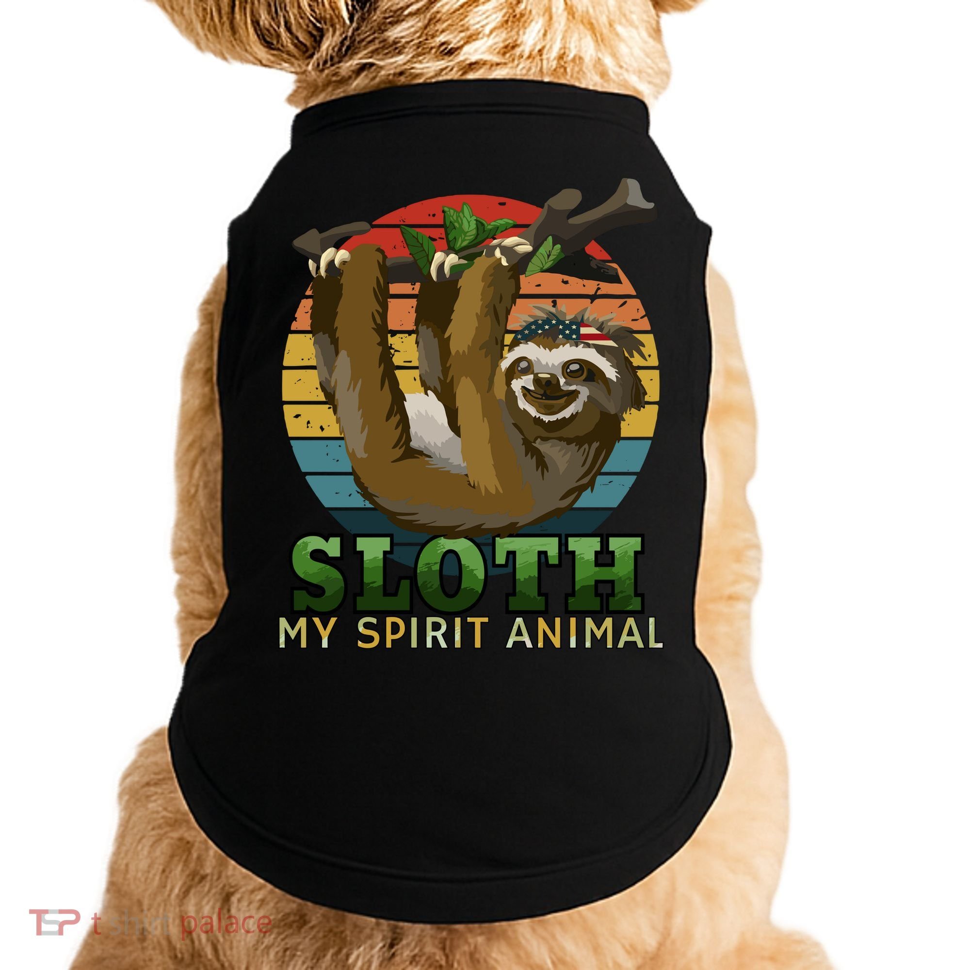 Sloth Is My Spirit Animal Funny Sloth Doggie Tank