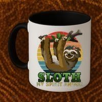 Sloth Is My Spirit Animal Funny Sloth Coffee Mug thumb 2