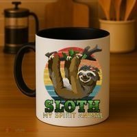 Sloth Is My Spirit Animal Funny Sloth Coffee Mug thumb 4