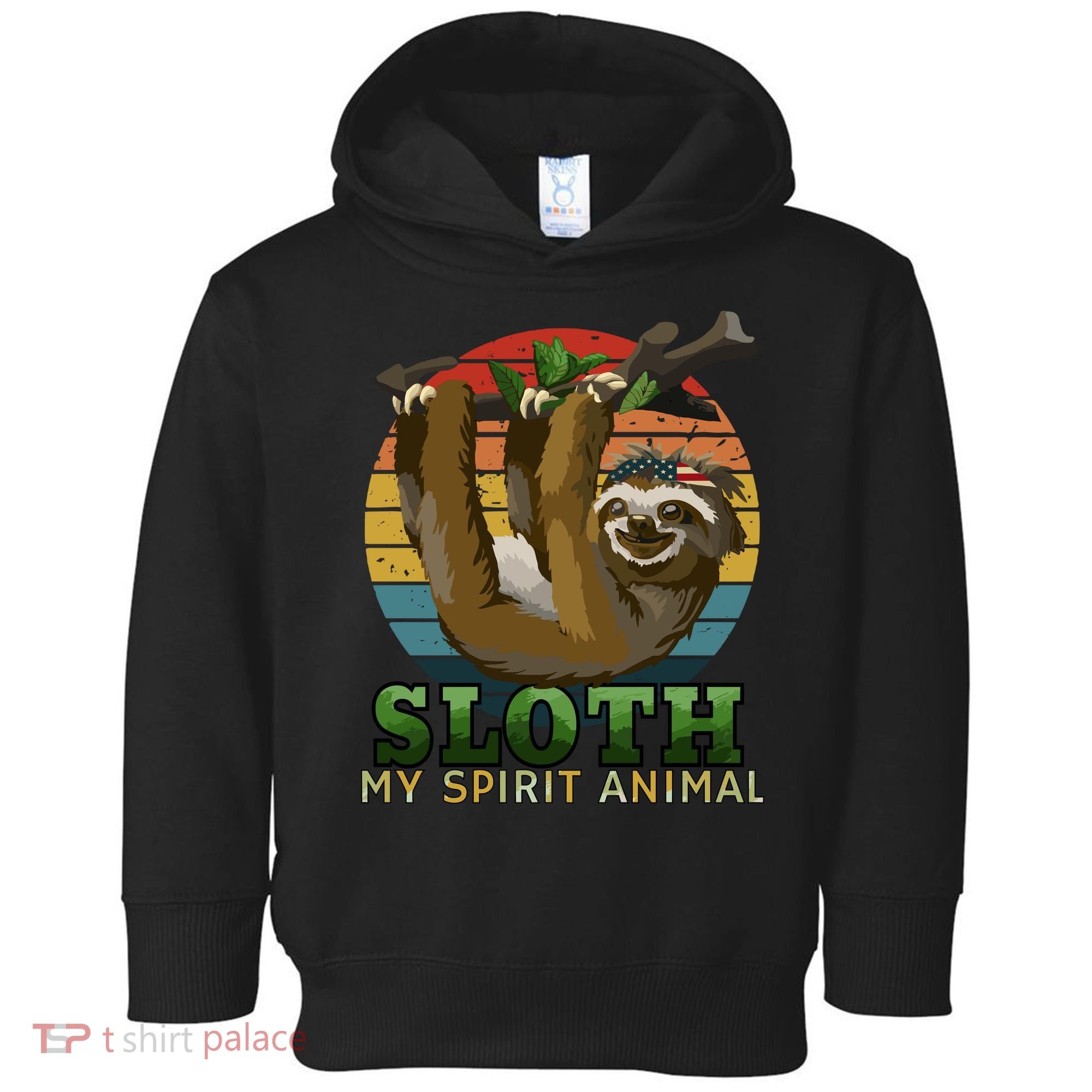 Sloth Is My Spirit Animal Funny Sloth Toddler Hoodie