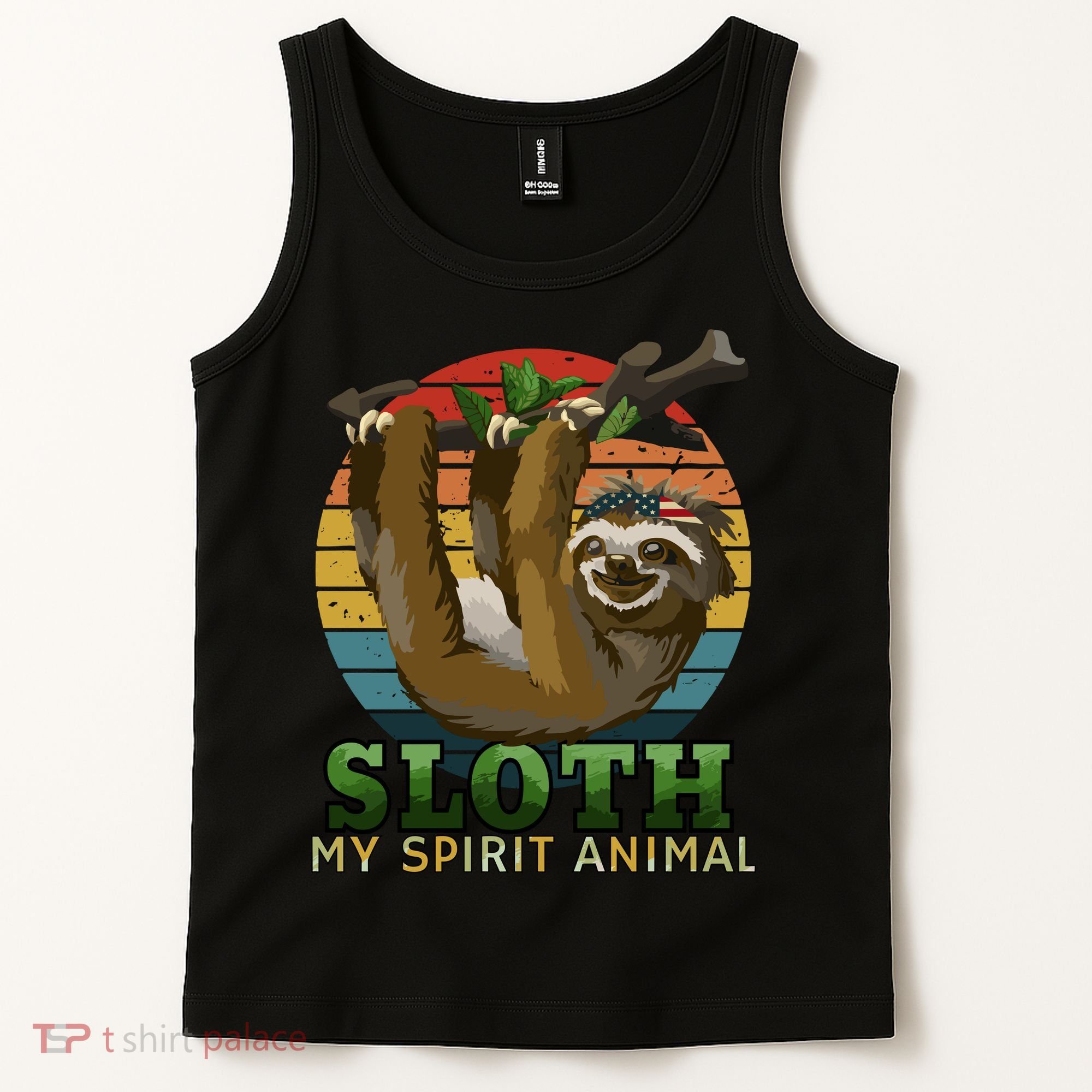 Sloth Is My Spirit Animal Funny Sloth Tank Top