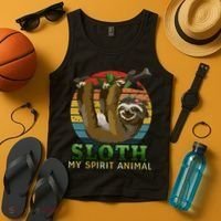Sloth Is My Spirit Animal Funny Sloth Tank Top thumb 4