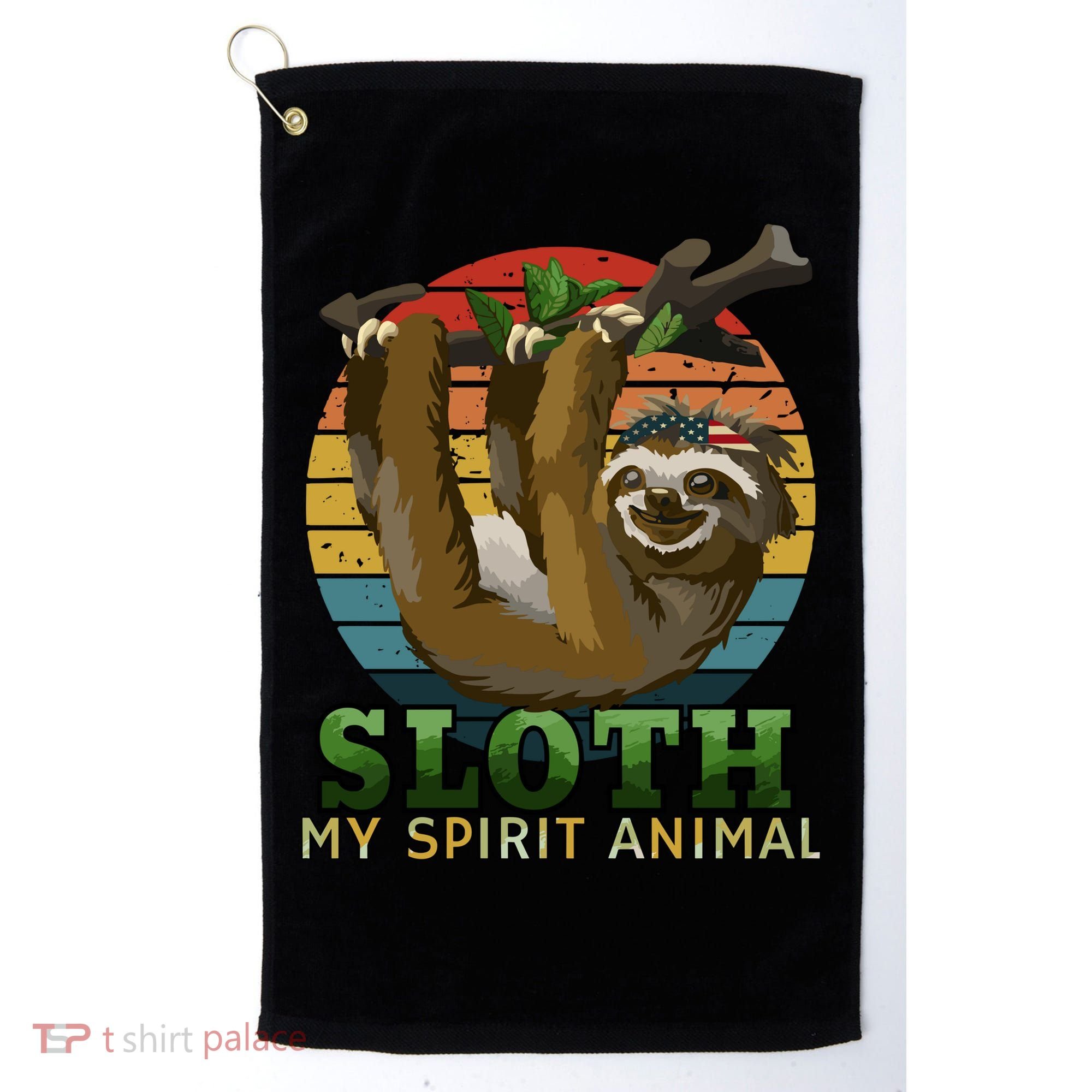 Sloth Is My Spirit Animal Funny Sloth Golf Towel