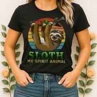Sloth Is My Spirit Animal Funny Sloth Women's T-Shirt thumb 2