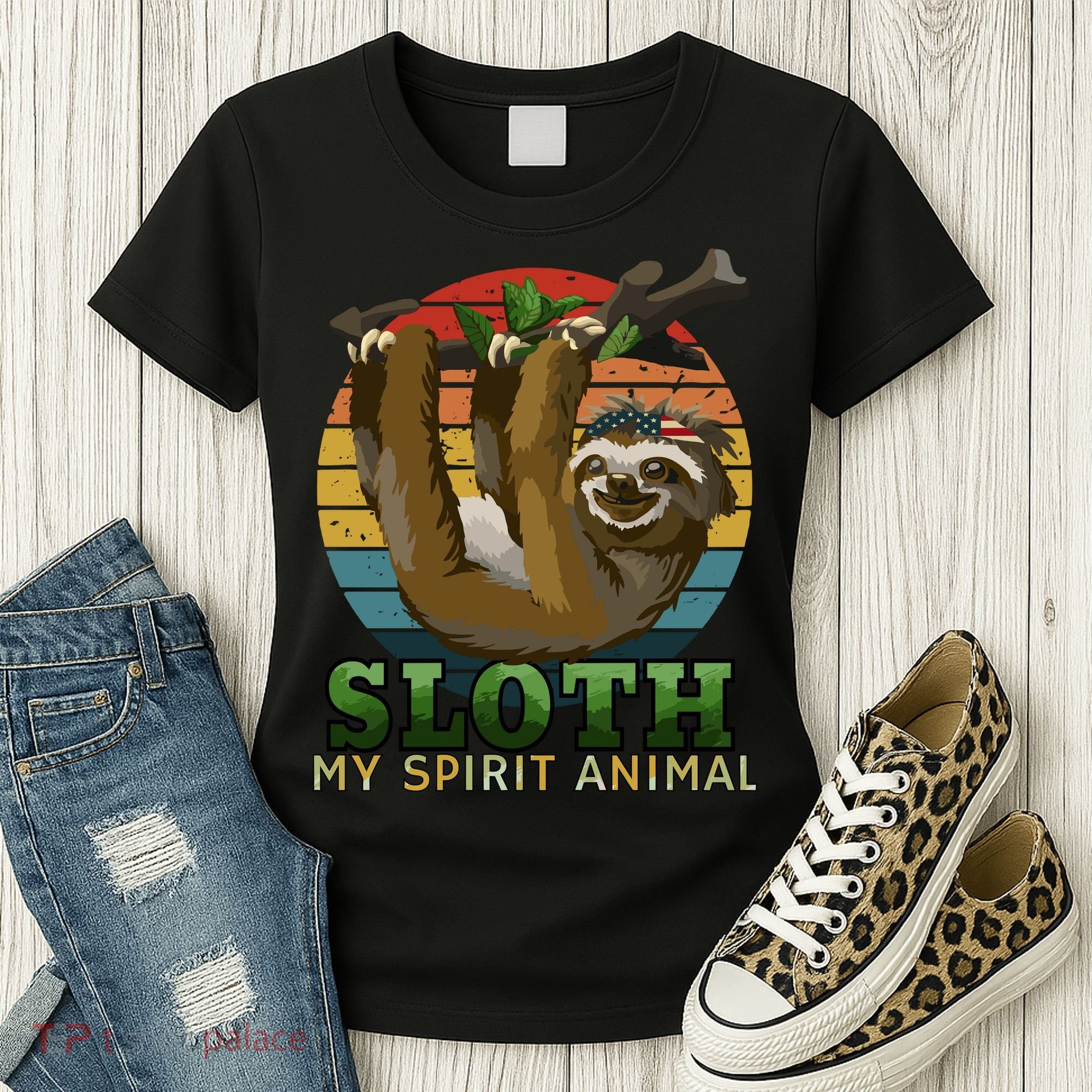 Sloth Is My Spirit Animal Funny Sloth Women's T-Shirt