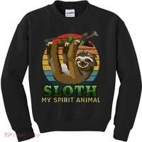 Sloth Is My Spirit Animal Funny Sloth Kids Sweatshirt thumb 0