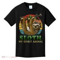 Sloth Is My Spirit Animal Funny Sloth Kids T-Shirt thumb 0