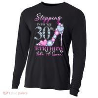 Stepping Into My 30th  Birthday Like A Queen Cooling Performance Long Sleeve Crew thumb 0