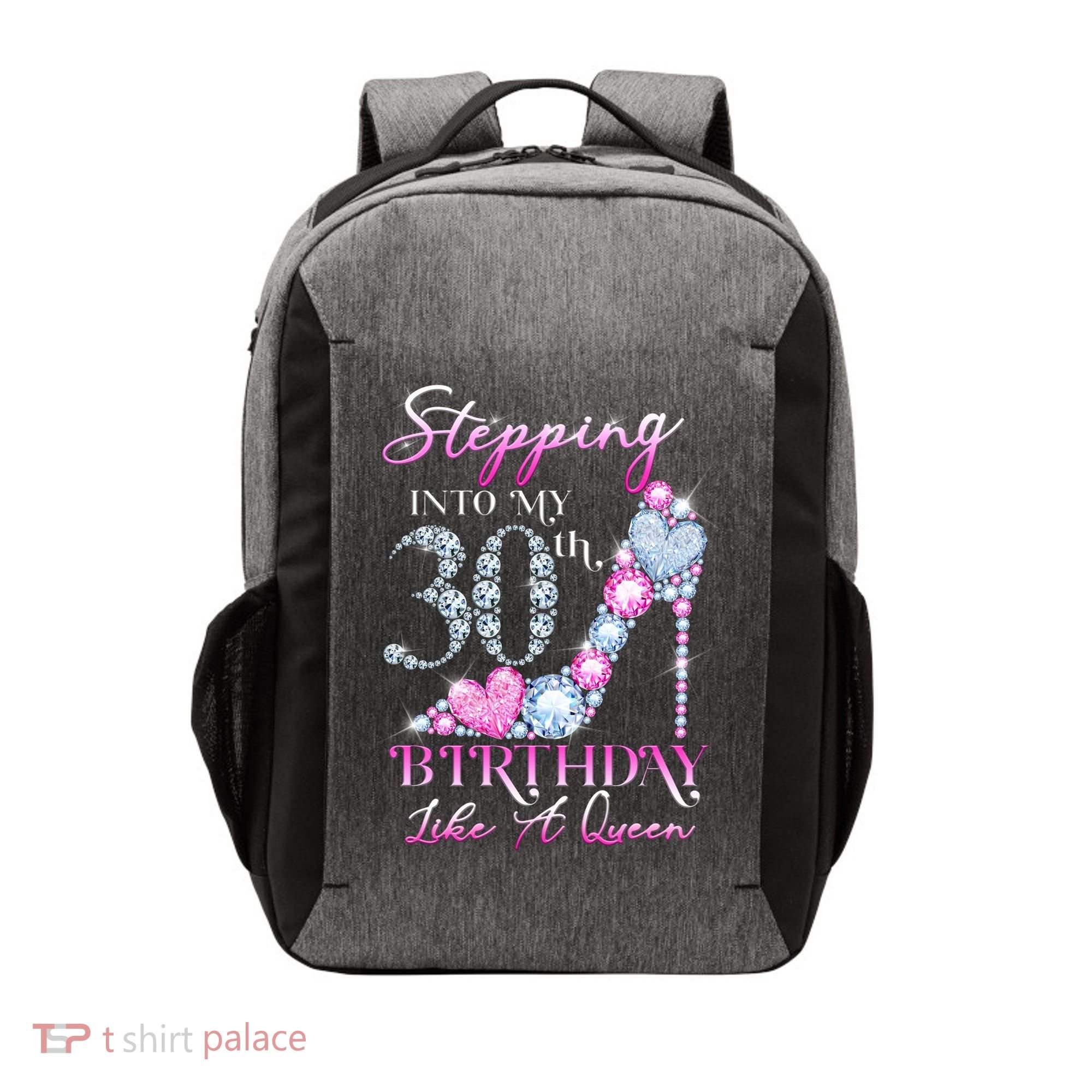 Stepping Into My 30th  Birthday Like A Queen Vector Backpack