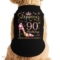 Stepping Into My 90th Birthday With God'S Grace & Mercy Cute Doggie Tank thumb 0