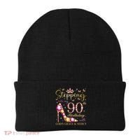 Stepping Into My 90th Birthday With God'S Grace & Mercy Cute Beanie thumb 0