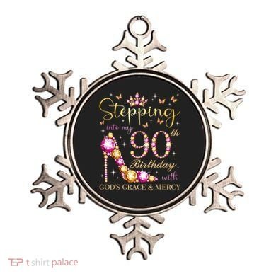 Stepping Into My 90th Birthday With God'S Grace & Mercy Cute Ornament