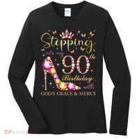 Stepping Into My 90th Birthday With God'S Grace & Mercy Cute Women's Long Sleeve Shirt thumb 0