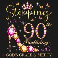 Stepping Into My 90th Birthday With God'S Grace & Mercy Cute Women's T-Shirt thumb 6