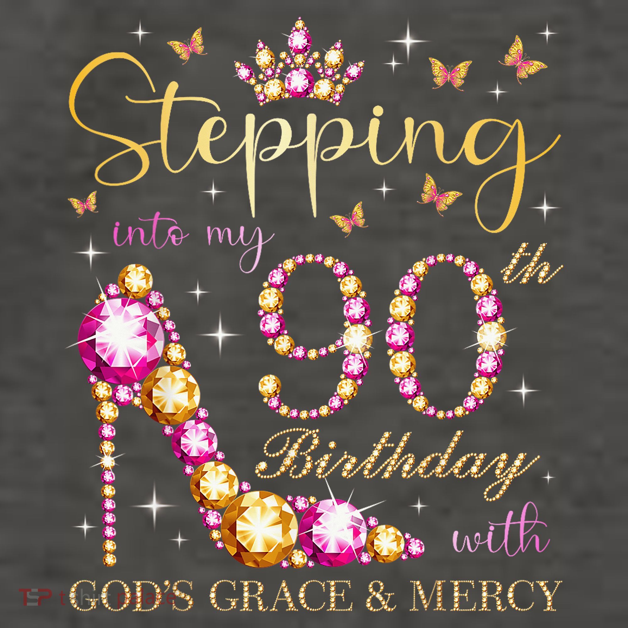 Stepping Into My 90th Birthday With God'S Grace & Mercy Cute Vector Backpack